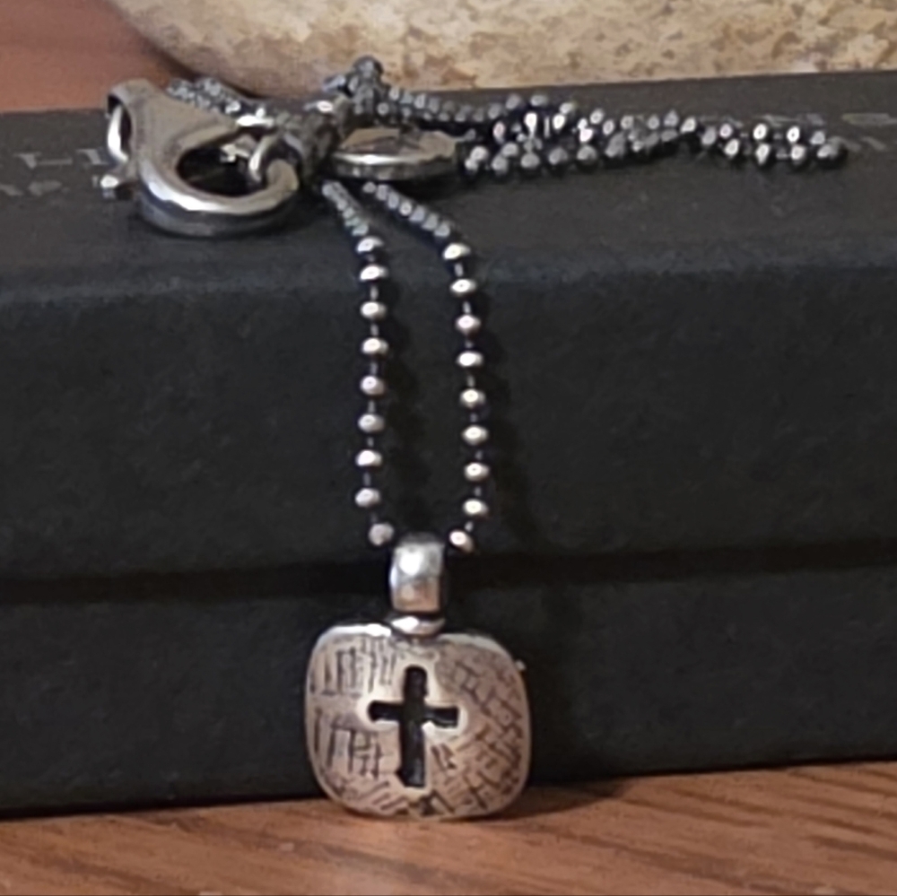 Silpada Sterling Silver Cross / Devotion Necklace - image 1